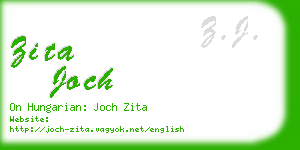 zita joch business card